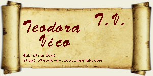 Teodora Vico vizit kartica